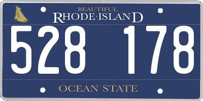 RI license plate 528178