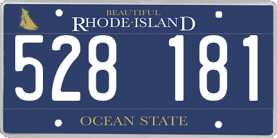 RI license plate 528181