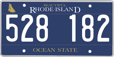 RI license plate 528182