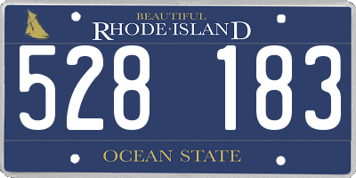 RI license plate 528183