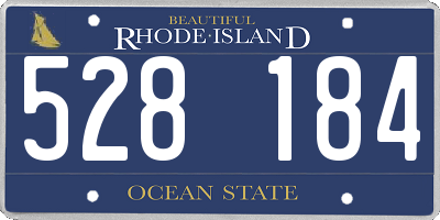 RI license plate 528184
