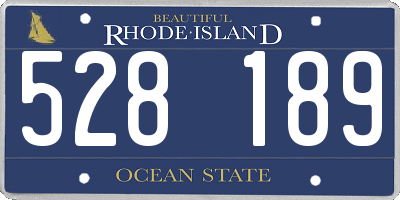RI license plate 528189