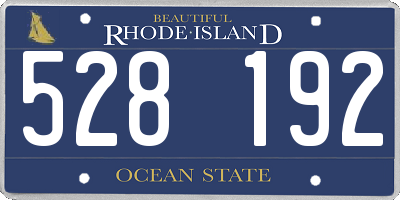 RI license plate 528192