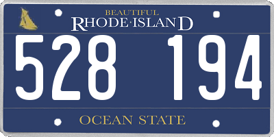 RI license plate 528194