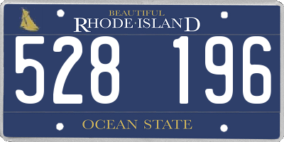 RI license plate 528196