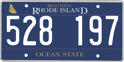 RI license plate 528197