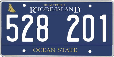 RI license plate 528201