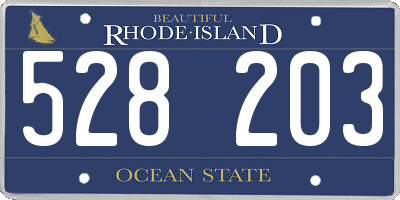RI license plate 528203