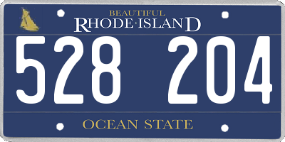 RI license plate 528204