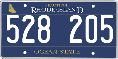 RI license plate 528205