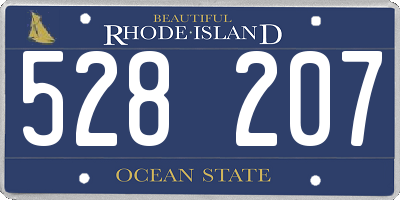 RI license plate 528207