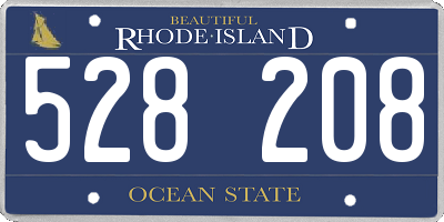 RI license plate 528208