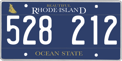 RI license plate 528212