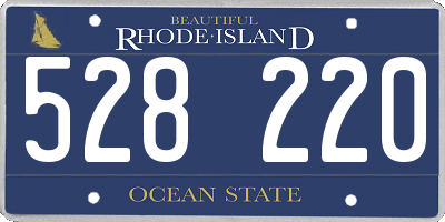 RI license plate 528220