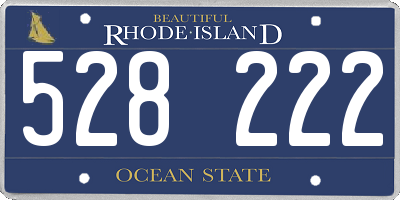 RI license plate 528222
