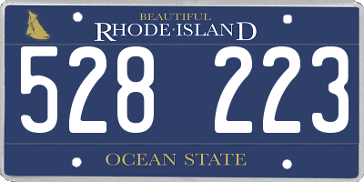 RI license plate 528223