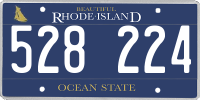 RI license plate 528224