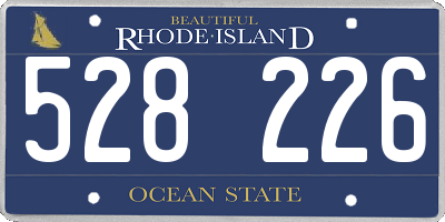 RI license plate 528226