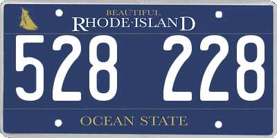 RI license plate 528228