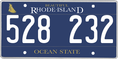 RI license plate 528232