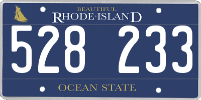 RI license plate 528233