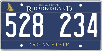 RI license plate 528234