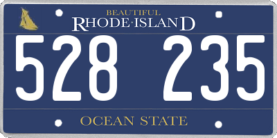 RI license plate 528235
