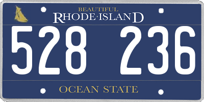 RI license plate 528236