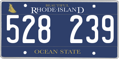 RI license plate 528239