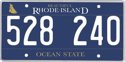 RI license plate 528240