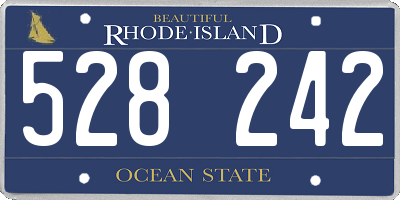 RI license plate 528242
