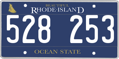 RI license plate 528253