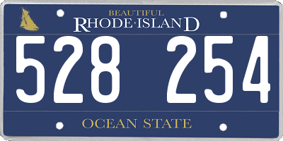 RI license plate 528254