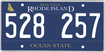 RI license plate 528257