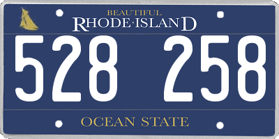 RI license plate 528258