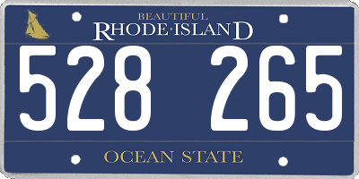 RI license plate 528265