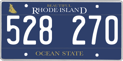 RI license plate 528270