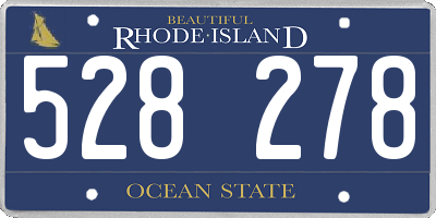 RI license plate 528278
