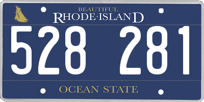 RI license plate 528281
