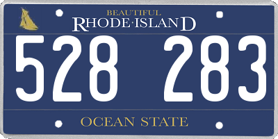 RI license plate 528283