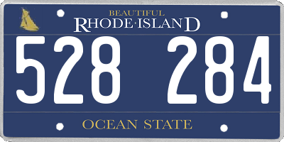 RI license plate 528284