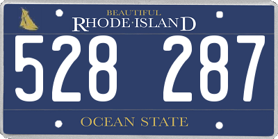 RI license plate 528287