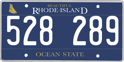 RI license plate 528289