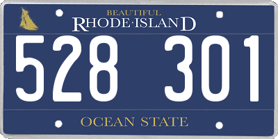 RI license plate 528301