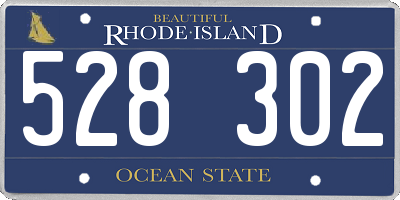 RI license plate 528302