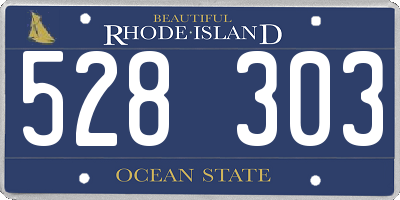 RI license plate 528303