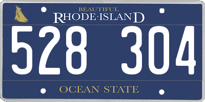 RI license plate 528304