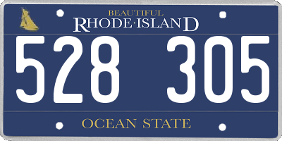 RI license plate 528305