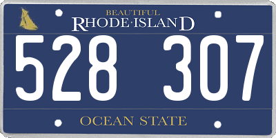 RI license plate 528307