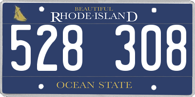 RI license plate 528308